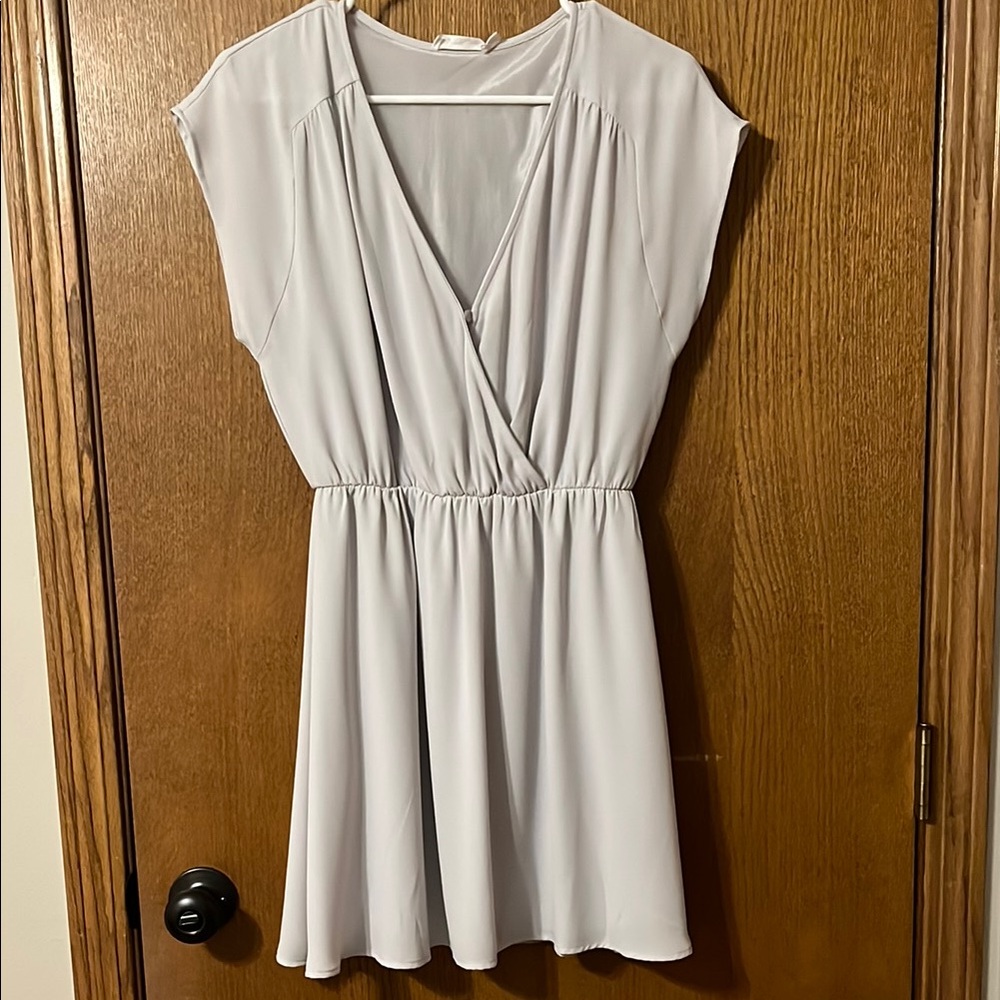 Lush White Sleeveless V-Neck Sundress